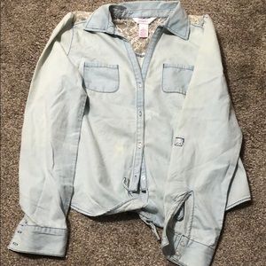 Button down denim size large